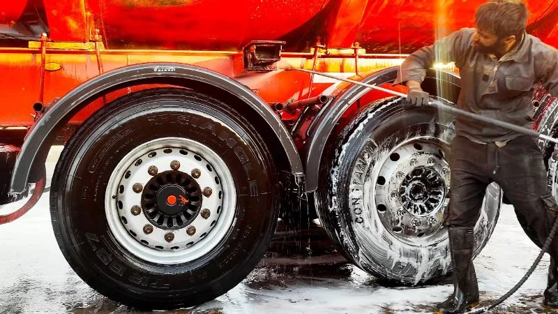 How to Wash Pickup Trucks with Oversized Tires