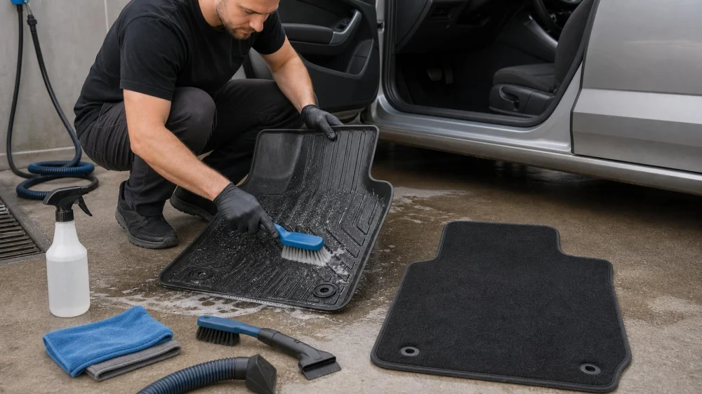 How to Clean Car Floor Mats by Material