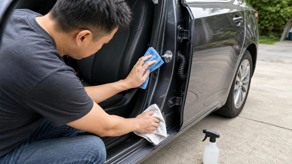 Car Door Jamb Cleaning: Wipe Without Trapping Water