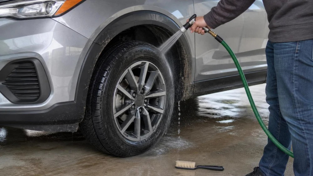 Car Wash Wheel Wells: Rinse Mud Without Damage
