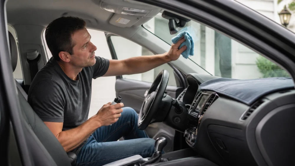 Interior Windshield Haze: Clean for Clearer Visibility