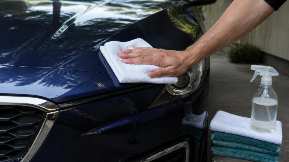 Bug Splatter on Car Paint: Soften It Before Scrubbing