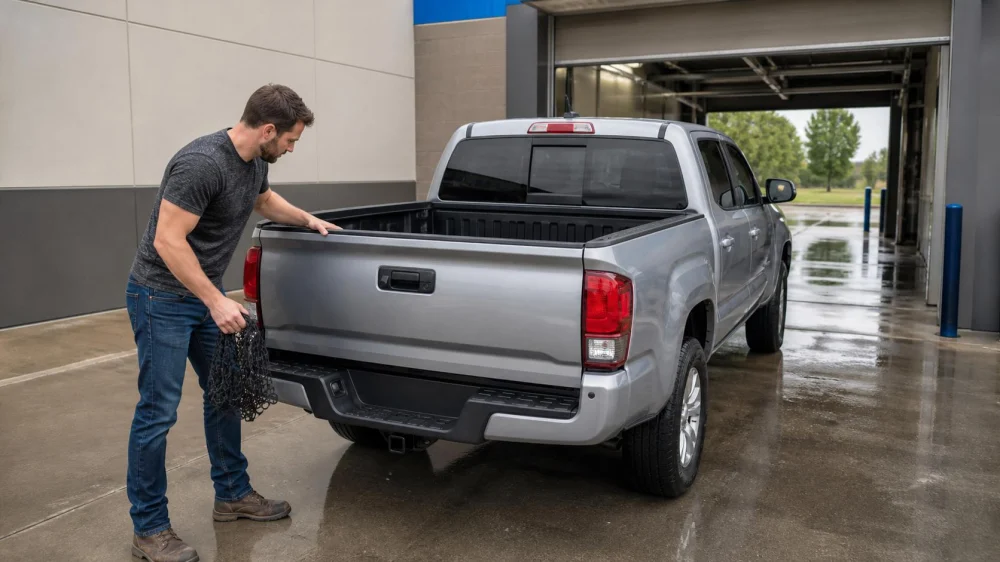 Pickup Truck Car Wash Prep: Bed, Tailgate, and Cargo
