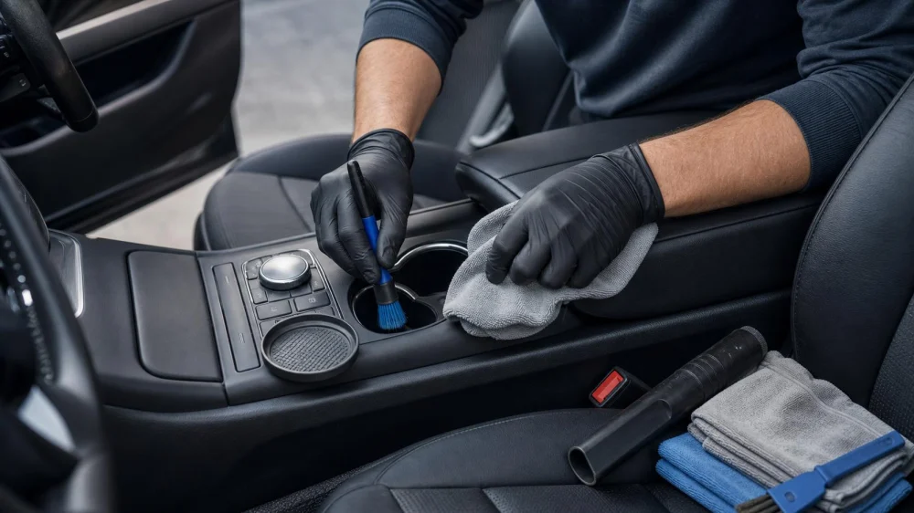Clean Car Cup Holders Without Soaking Electronics