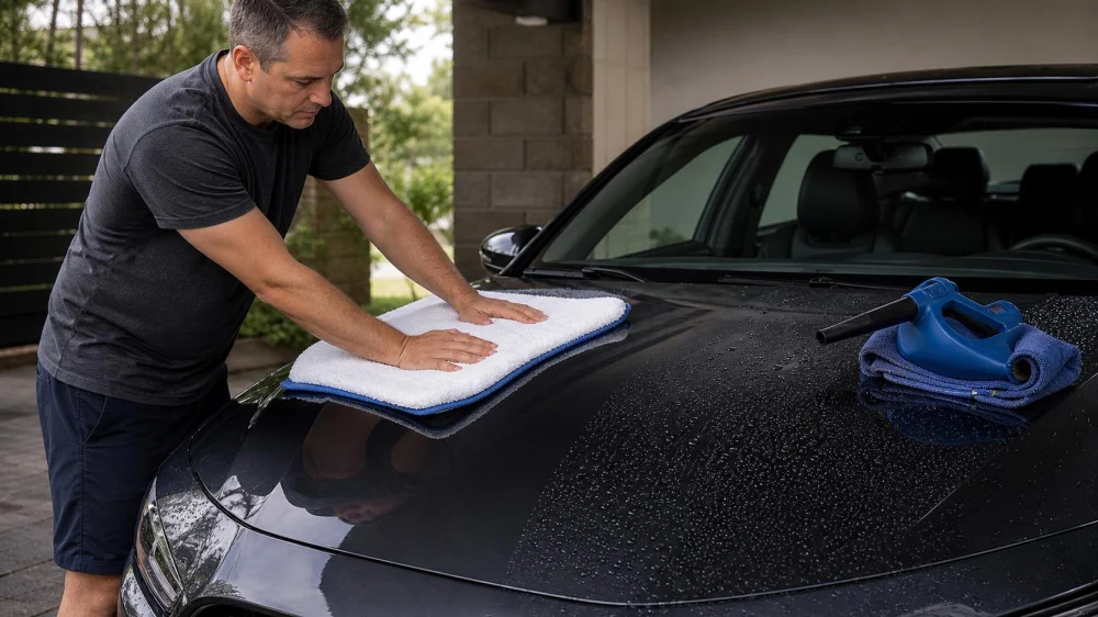 Car Water Spots: Drying Steps Before Minerals Set