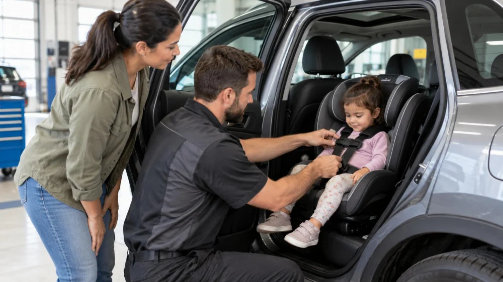 Car Wash Child-Seat Handoff: Position, Fit, and Confirmation