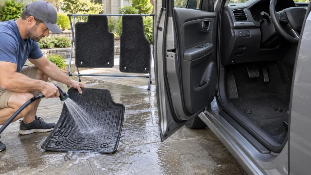 Car Wash Floor Mats: Remove, Clean, and Dry Fully