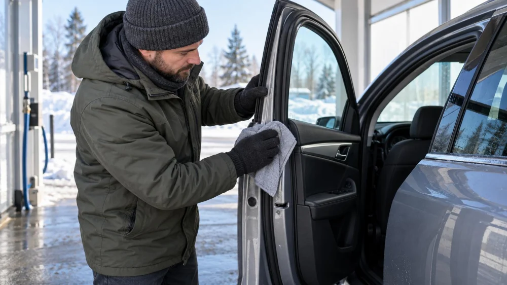 Car Wash in Freezing Weather: Timing, Drying, Door Seals