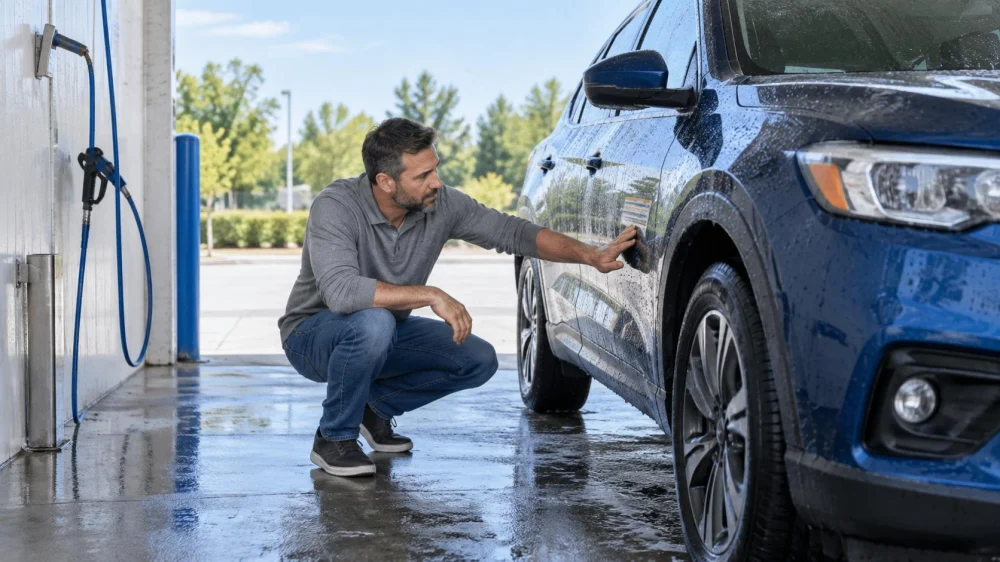 Self-Service Car Wash Bay: Sequence, Distance, and Safety
