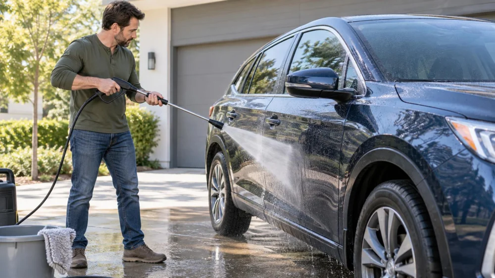 Car Wash Pressure Wand: Distance, Angle, and Paint Safety