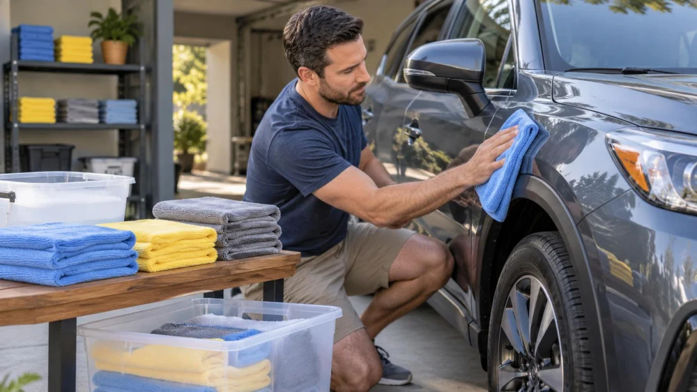 Car Wash Microfiber Towels: Sorting, Washing, and Storage