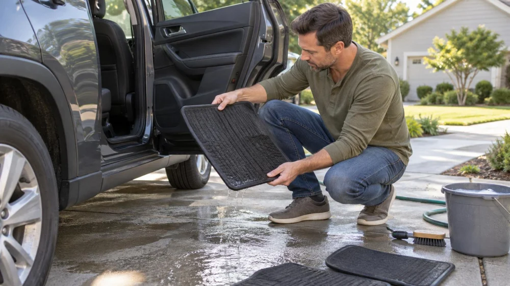 Car Wash Mat Cleaning: Material, Rinse, and Drying