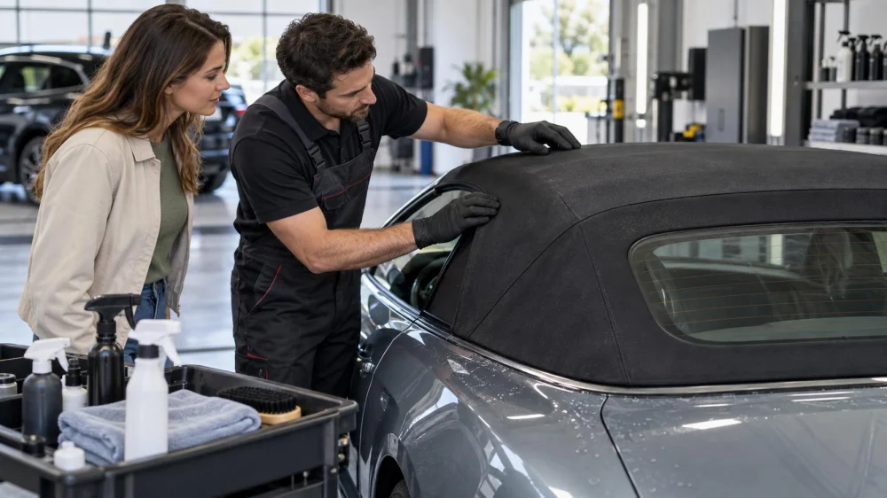 Car Wash Convertible Roof: Material, Seals, and Drying